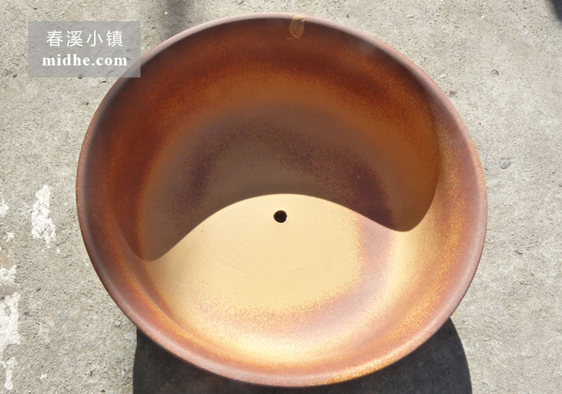 广口红陶盆-春溪小镇