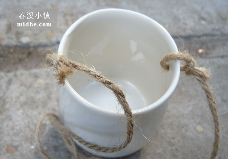 白釉悬挂花瓶-春溪小镇